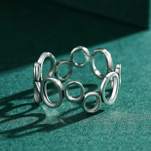Bunik link sterling silver ring