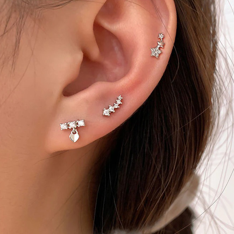 Vikasa sterling silver stud earrings