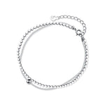 Aldo sterling silver double layer bracelet