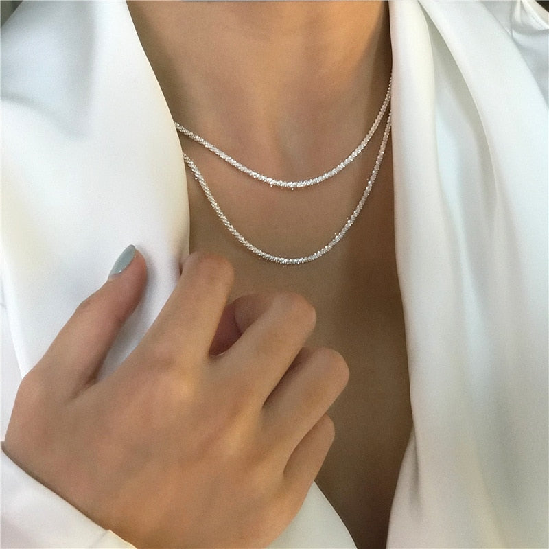 Alfredo sterling silver chain necklace