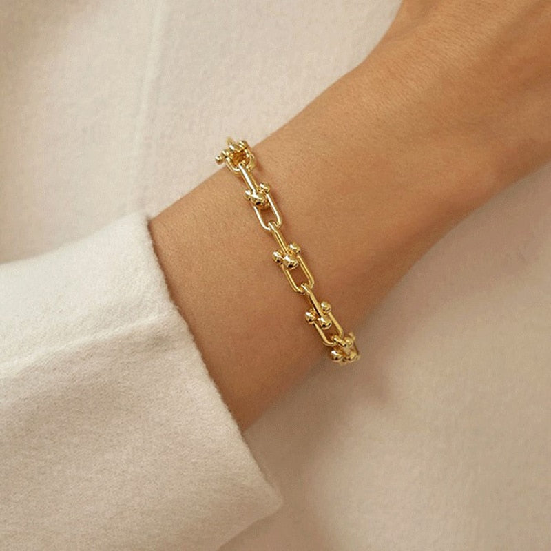 Lenzo sterling silver chain bracelet