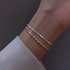 Bella sterling silver double layer bracelet