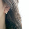 Aura sterling silver tassel earrings